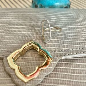 Dani 14k Yellow Gold Open Ring in White Diamond Size 6